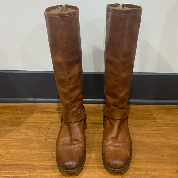 Frye Phillip Harness Tall Boots #70511 Sz. 8.5 - Picture 3 of 11